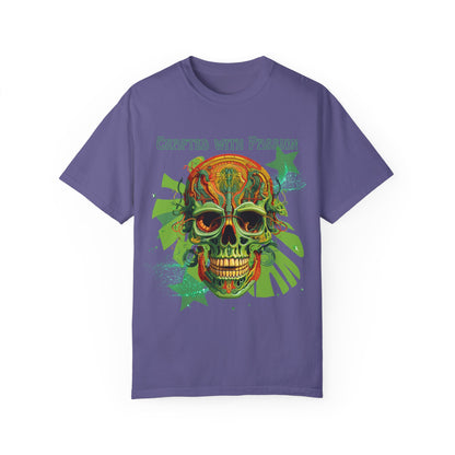 ARTISAN Cotton T-shirt green skull