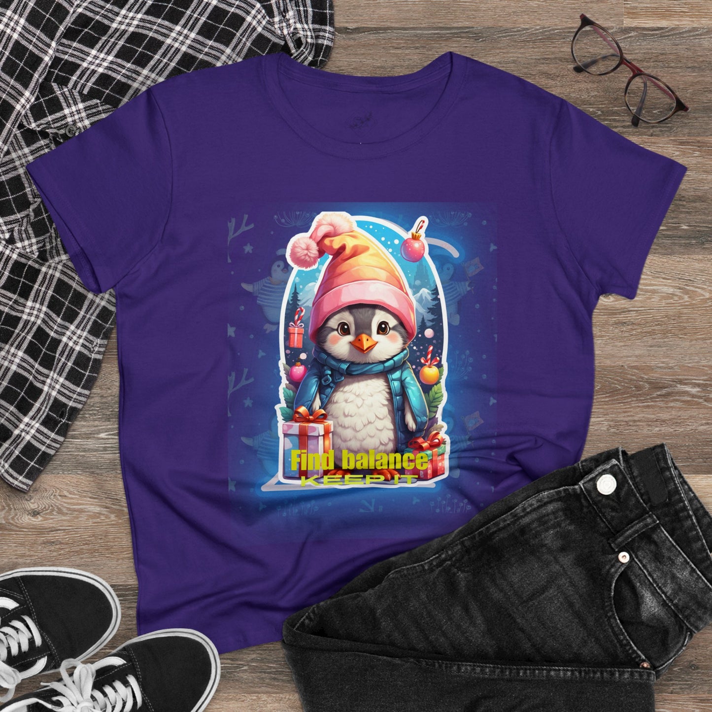 Women's Midweight Cotton Tee penguin