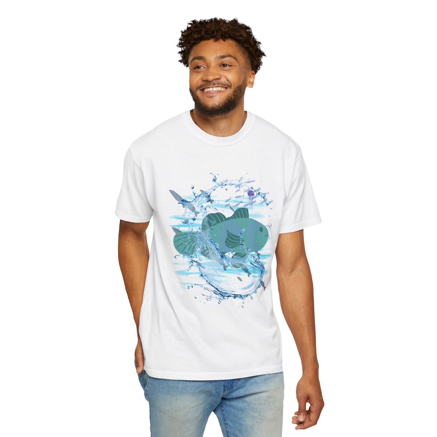 ARTISAN Cotton T-shirt waterfish