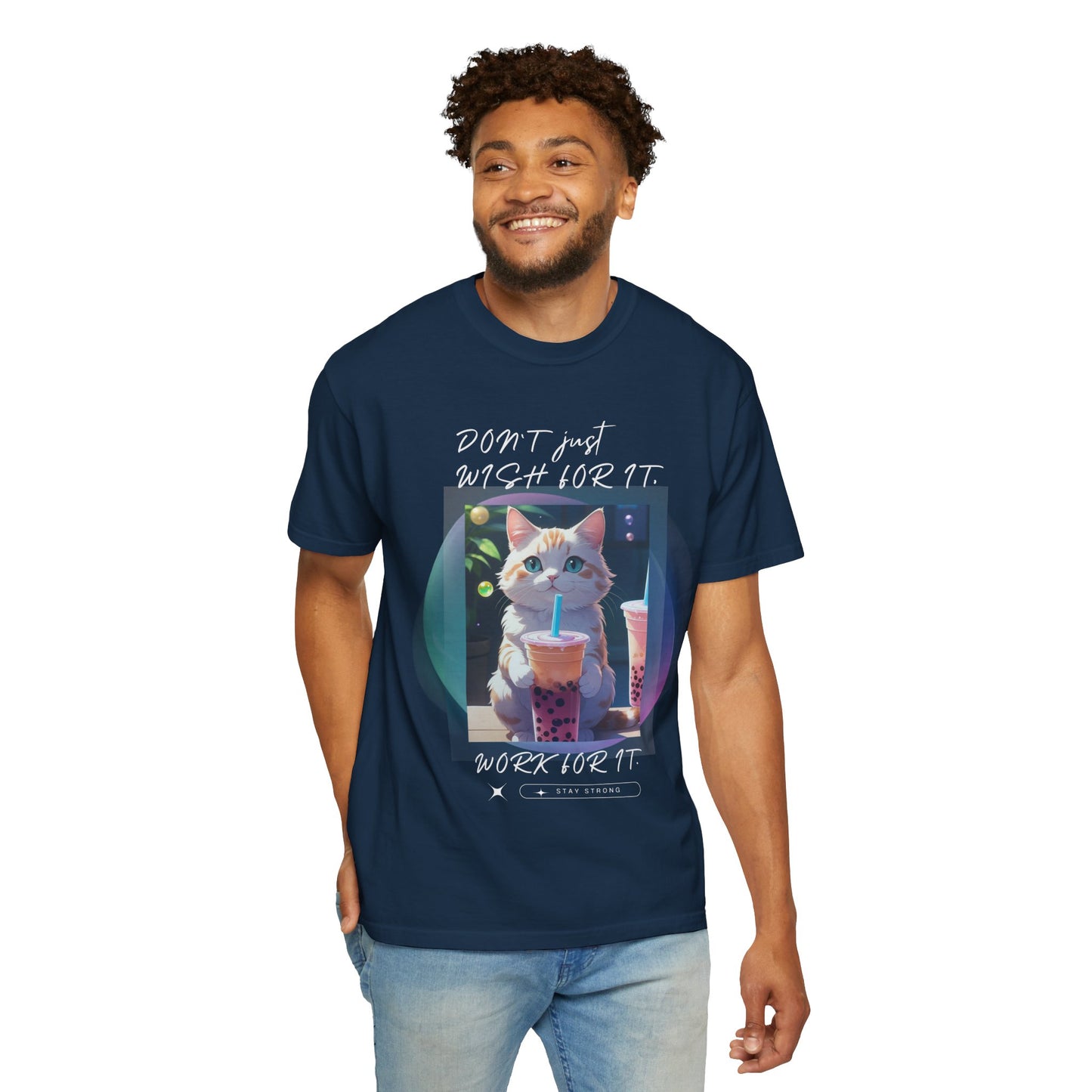 ARTISAN Cotton T-shirt cat design [Color Variants]